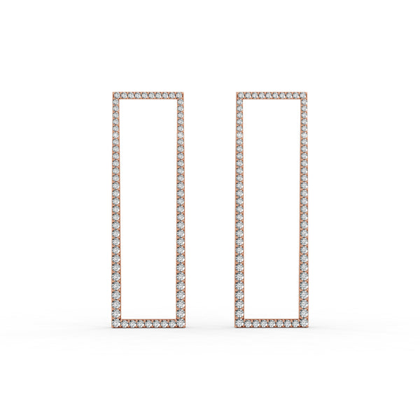 Luxe Rectangle Diamond Earrings