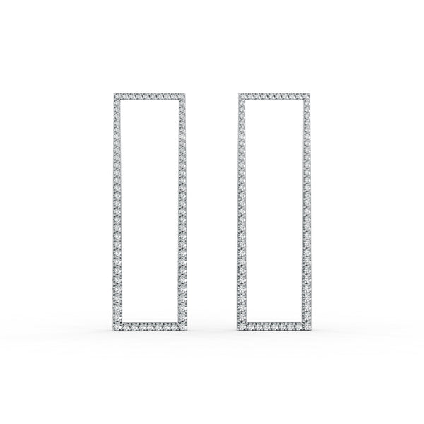 Luxe Rectangle Diamond Earrings