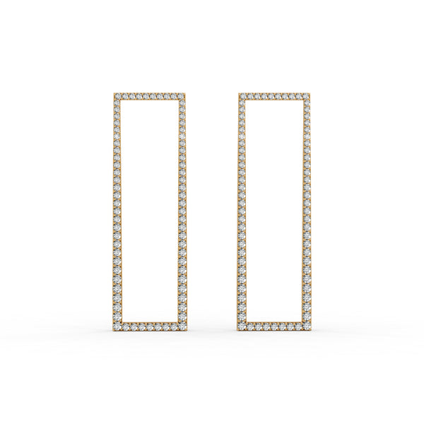 Luxe Rectangle Diamond Earrings