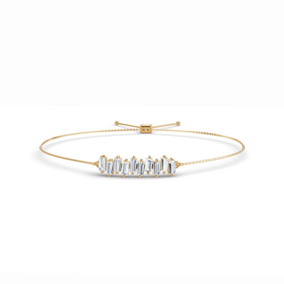 Modern Mosaic Baguette Diamond Bracelet