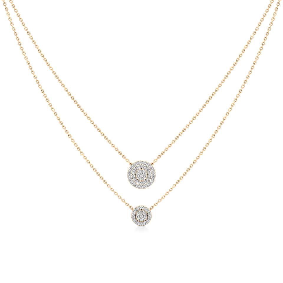 Multi-layered Pave Diamond Necklace