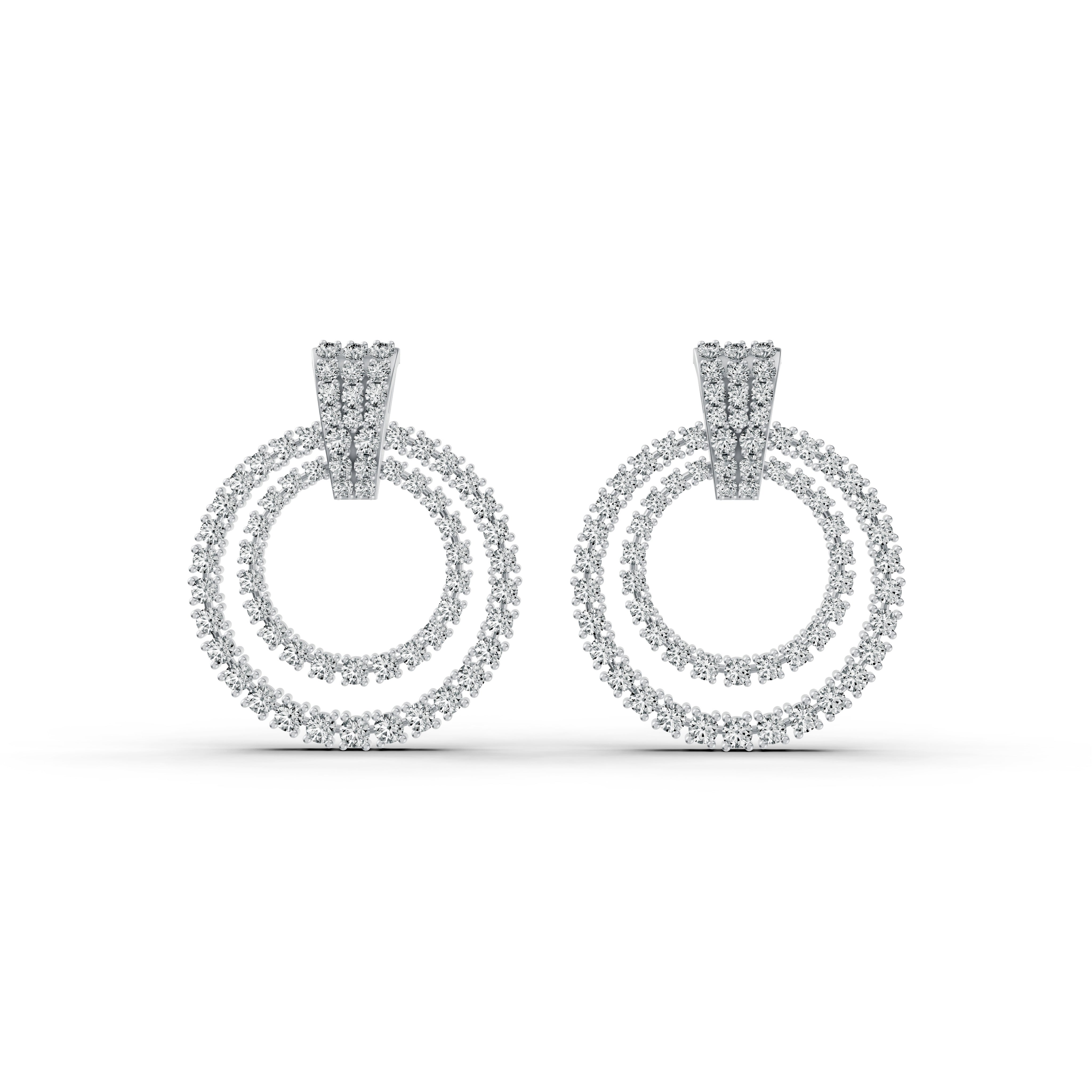 Celestial Halo Diamond Earrings