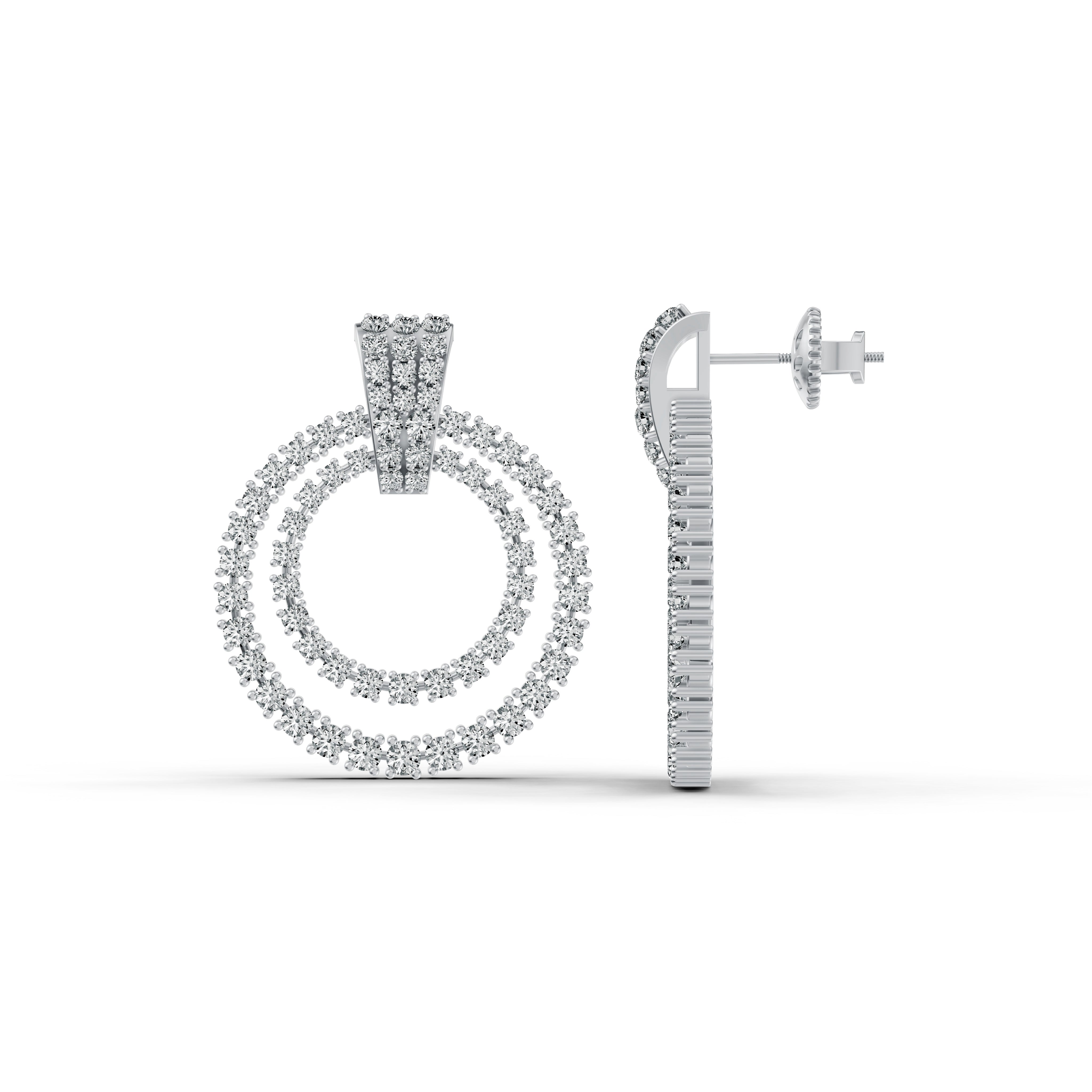 Celestial Halo Diamond Earrings