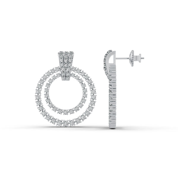 Celestial Halo Diamond Earrings