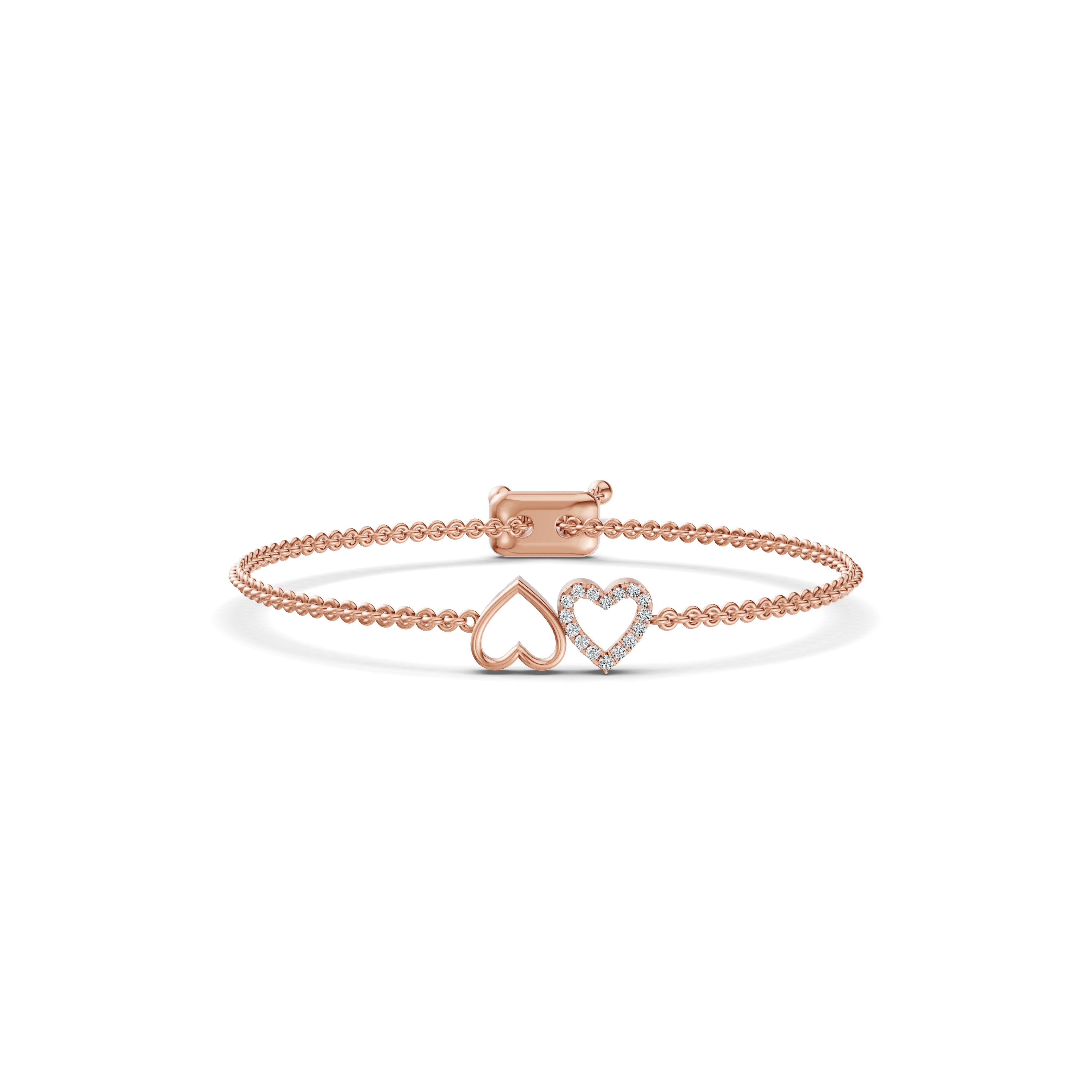 Dual Heart Diamond Bracelet