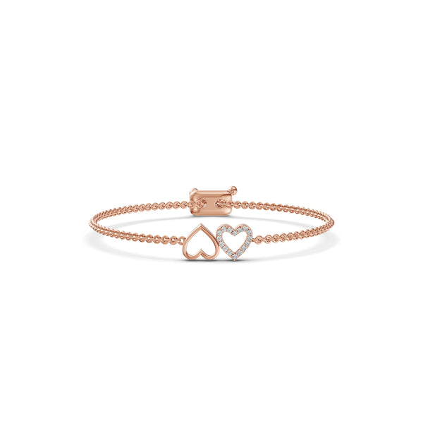 Dual Heart Diamond Bracelet