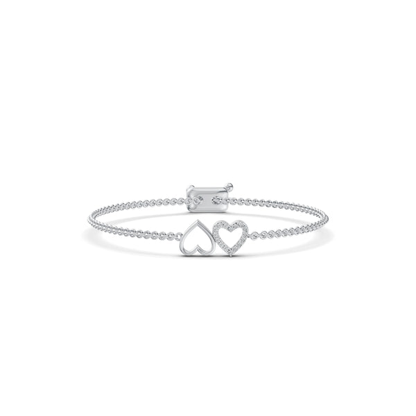 Dual Heart Diamond Bracelet