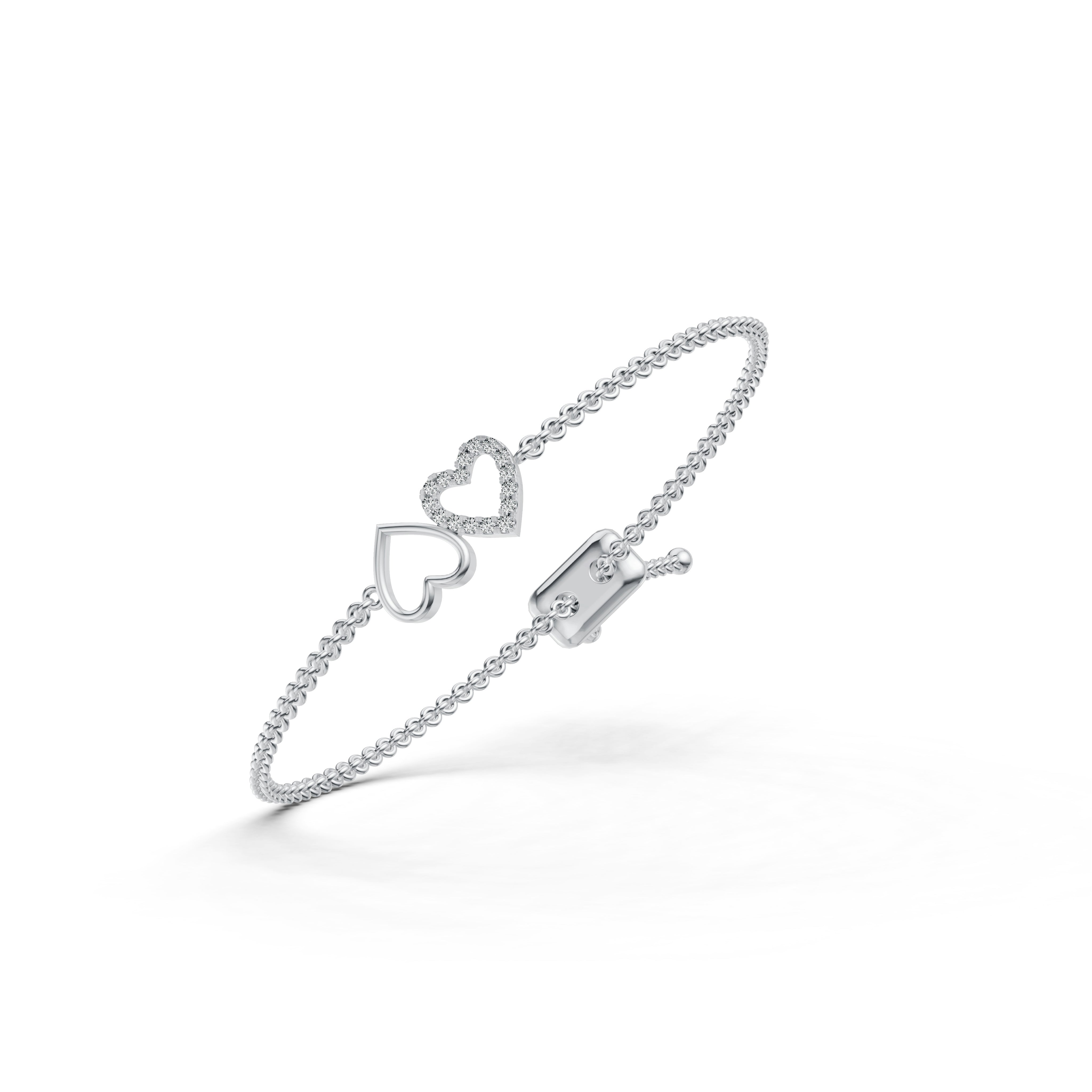 Dual Heart Diamond Bracelet