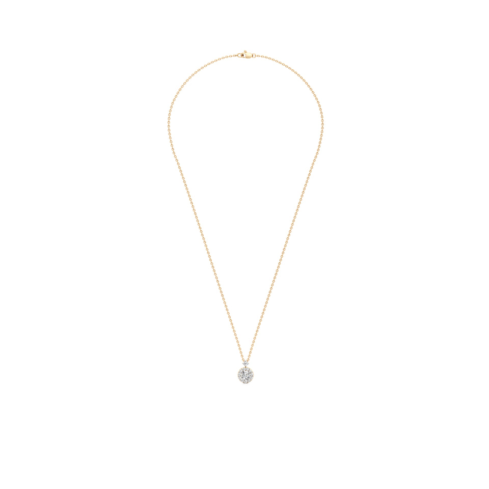 Halo of Solitaire Starlight Diamond Pendant