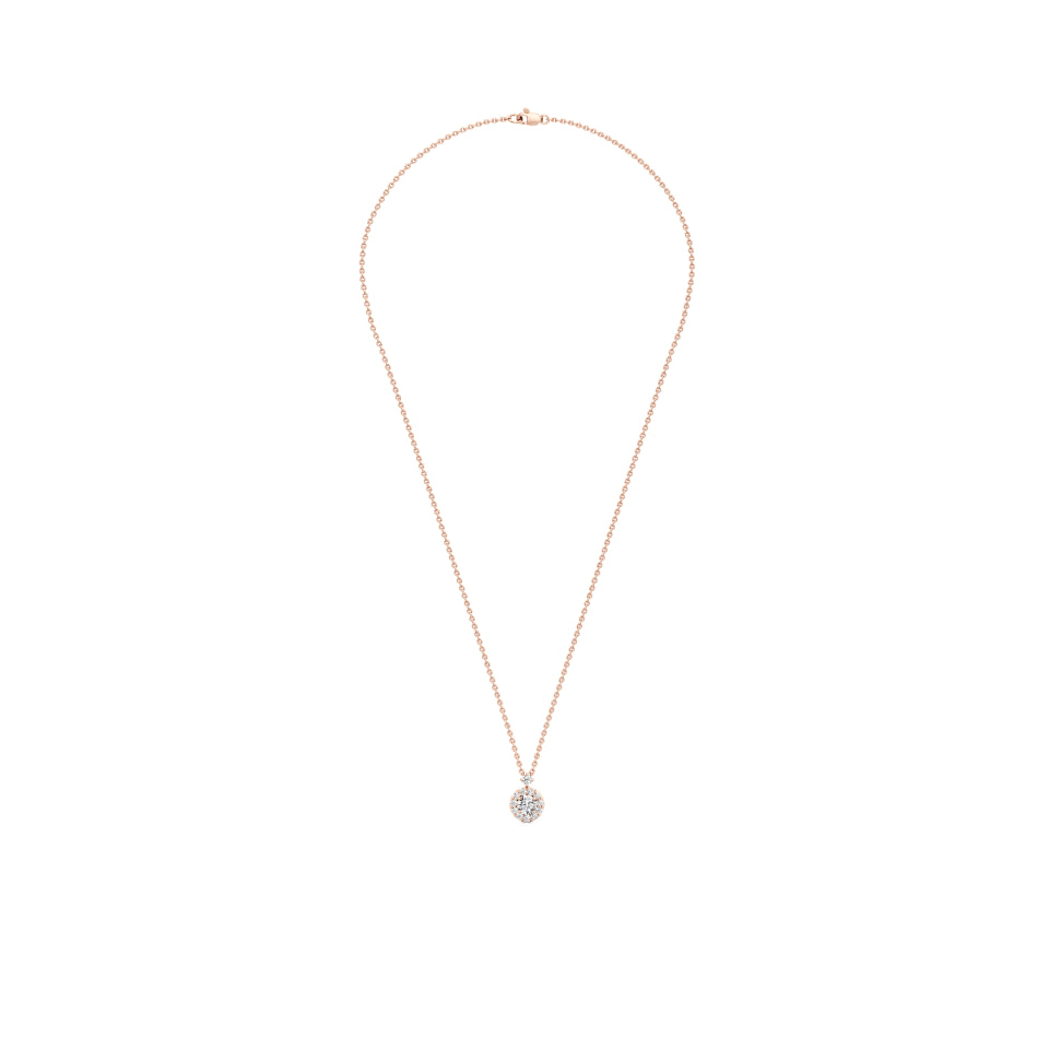 Halo of Solitaire Starlight Diamond Pendant
