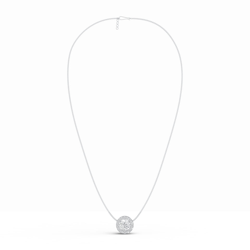 Aurelia Solitaire Diamond Pendant