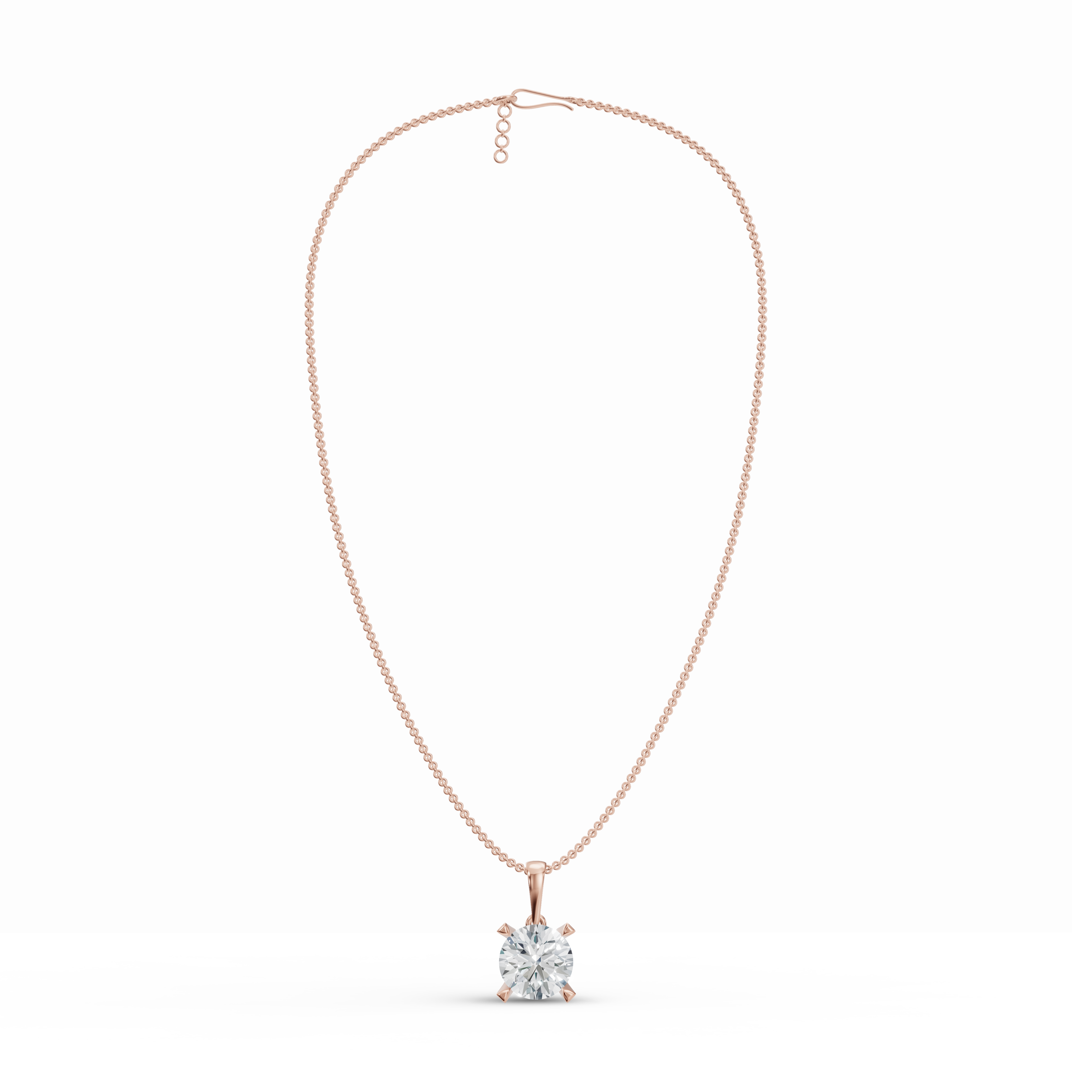Sparkling Solo Solitaire Diamond Pendant