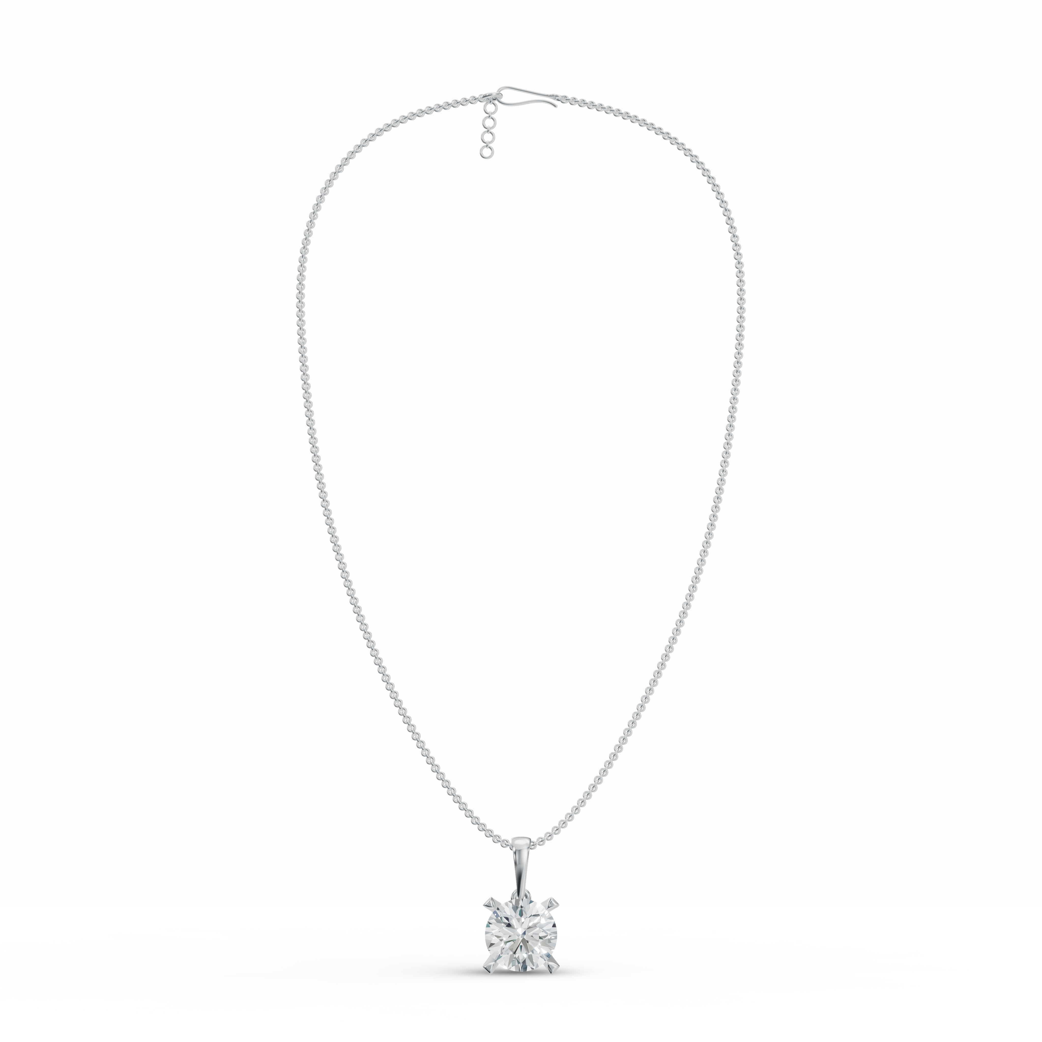 Sparkling Solo Solitaire Diamond Pendant
