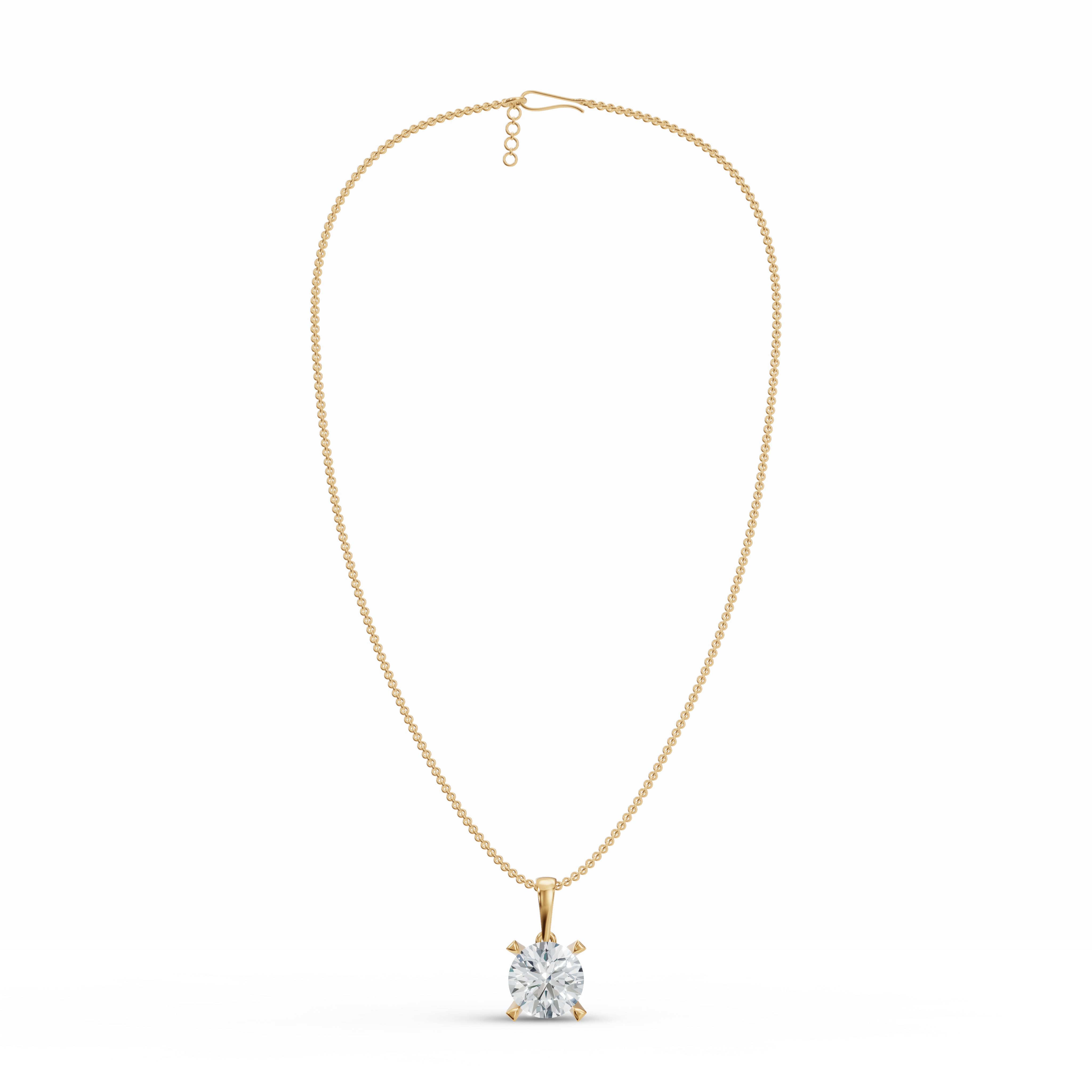 Sparkling Solo Solitaire Diamond Pendant