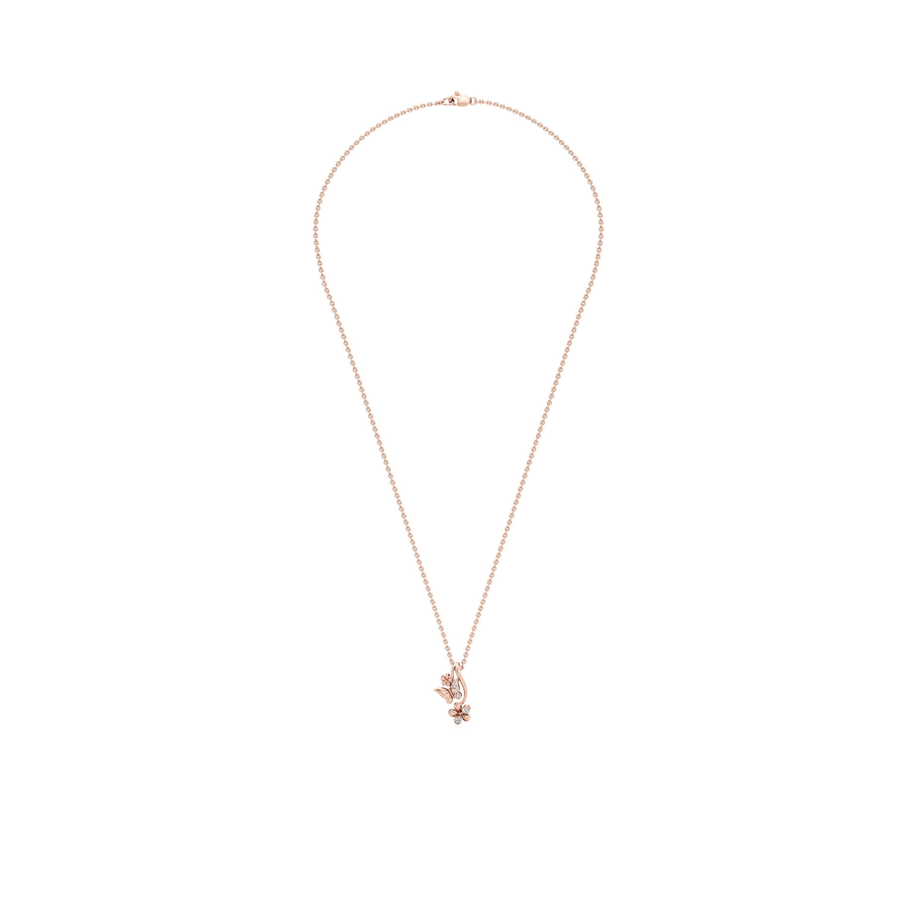 Butterfly's Garden Diamond Pendant