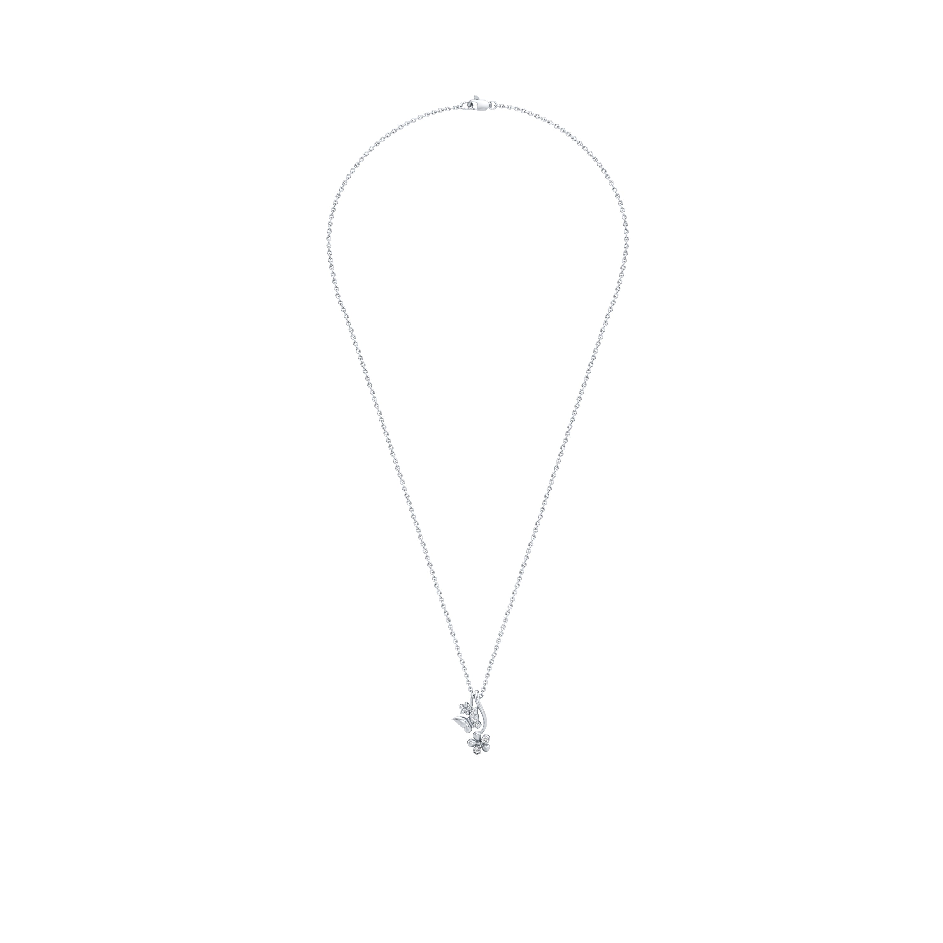 Butterfly's Garden Diamond Pendant