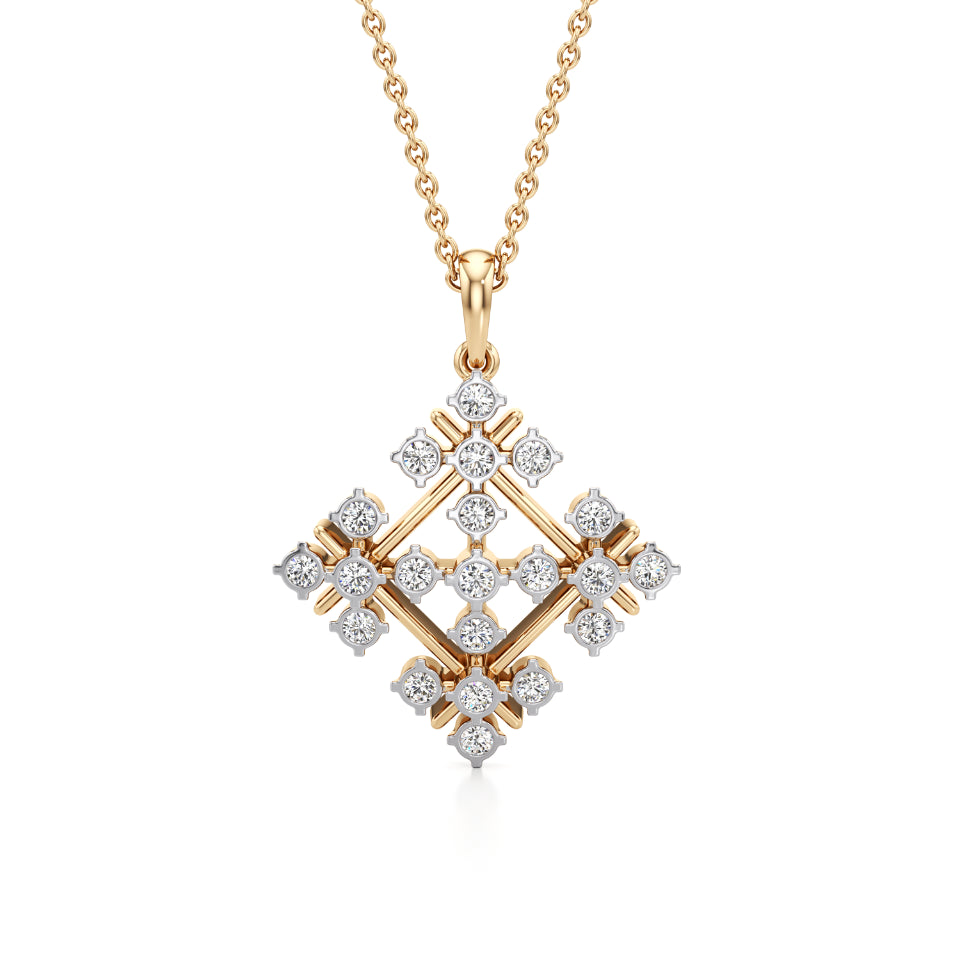 Quad Floret Diamond Pendant