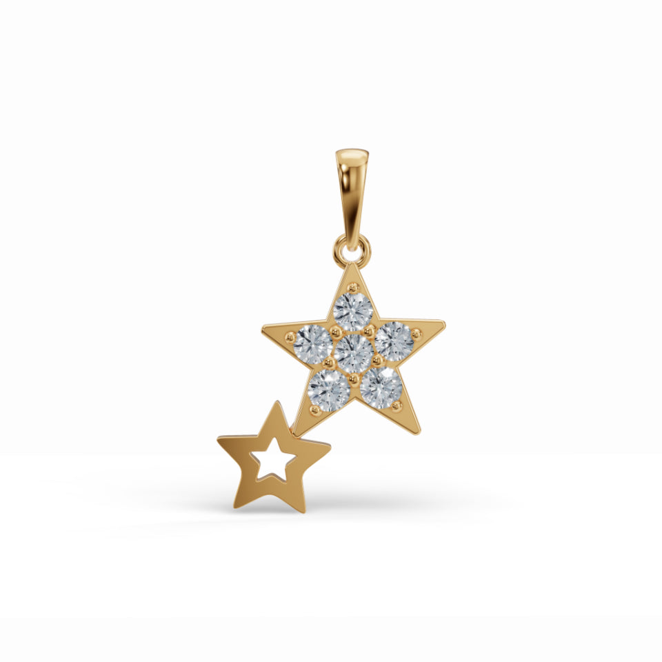 Glinting Star Diamond Pendant