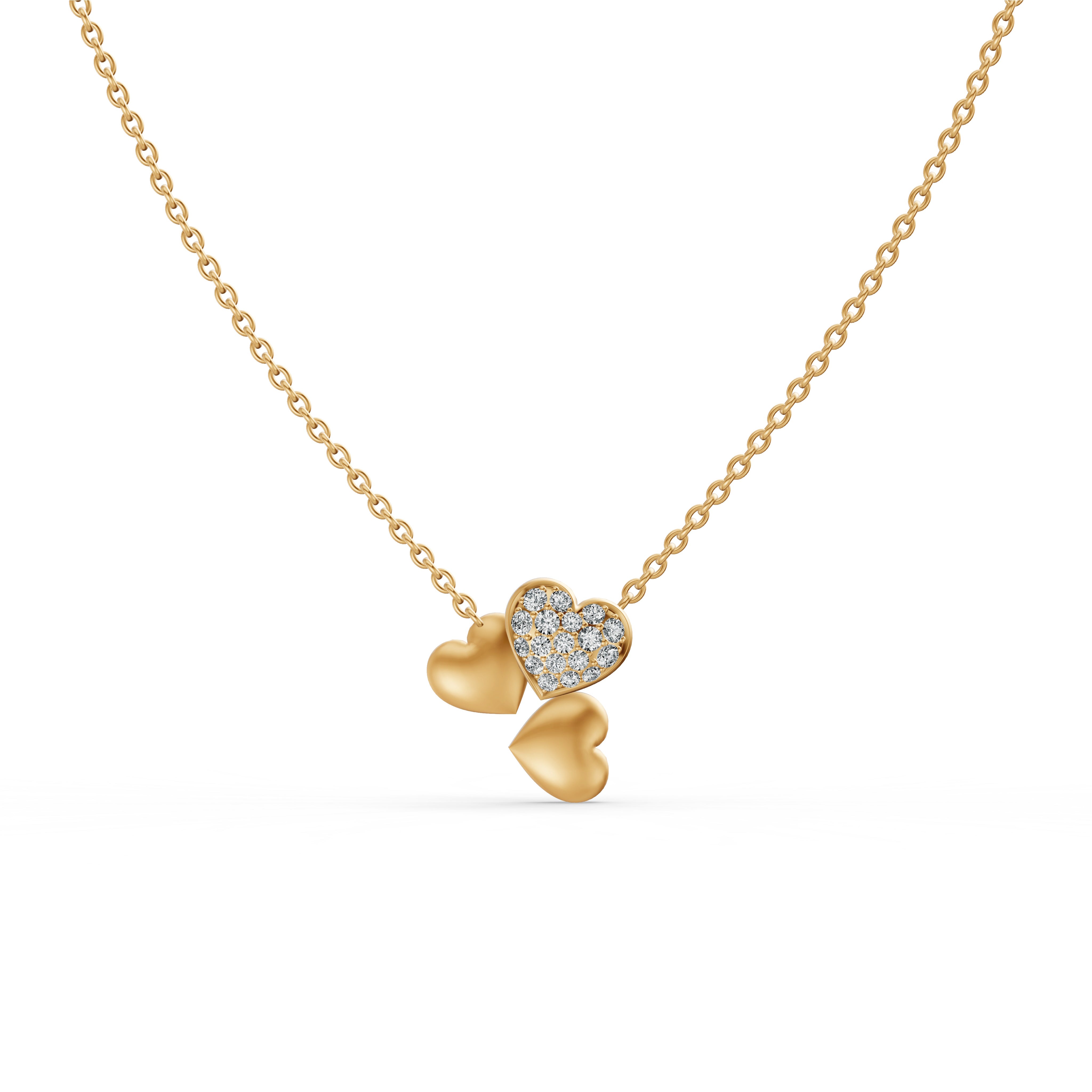 Trio Heart Diamond Pendant