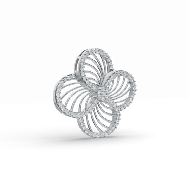 Mesh Rose & Double Infinity Diamond Pendant