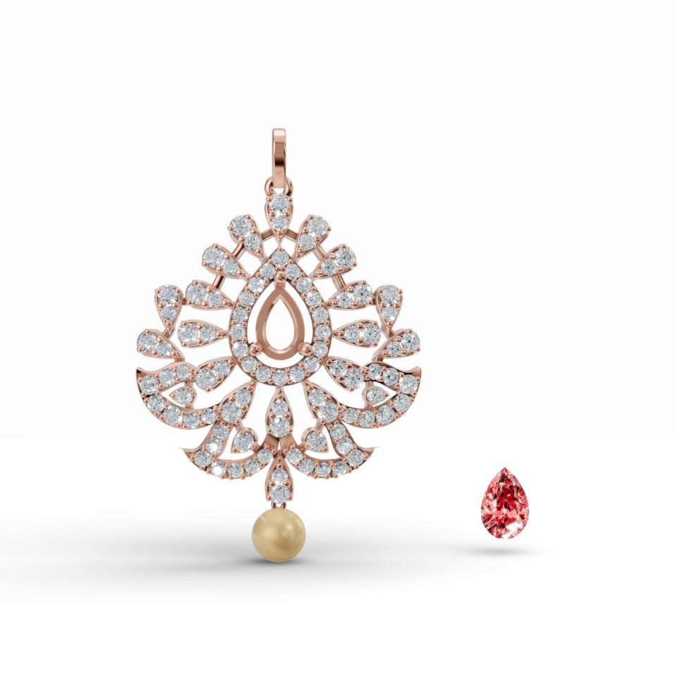 Sacred Diya Diamond Pendant