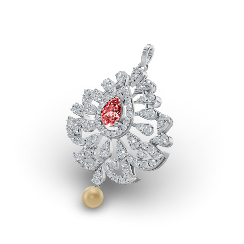 Sacred Diya Diamond Pendant