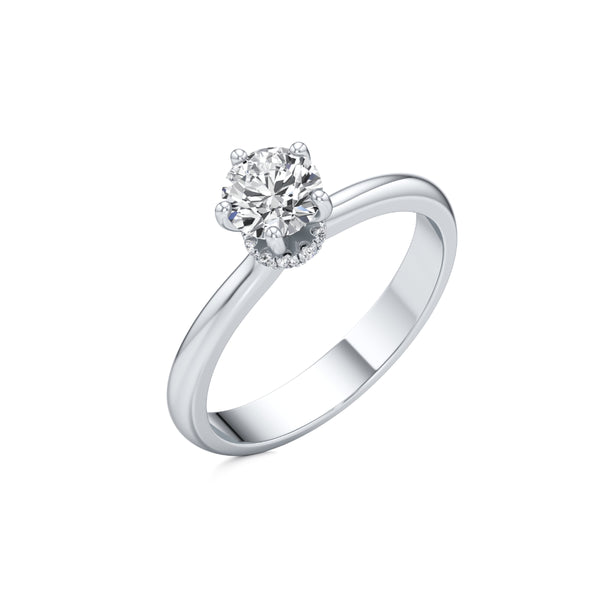 Minimalist Solitaire Diamond Ring