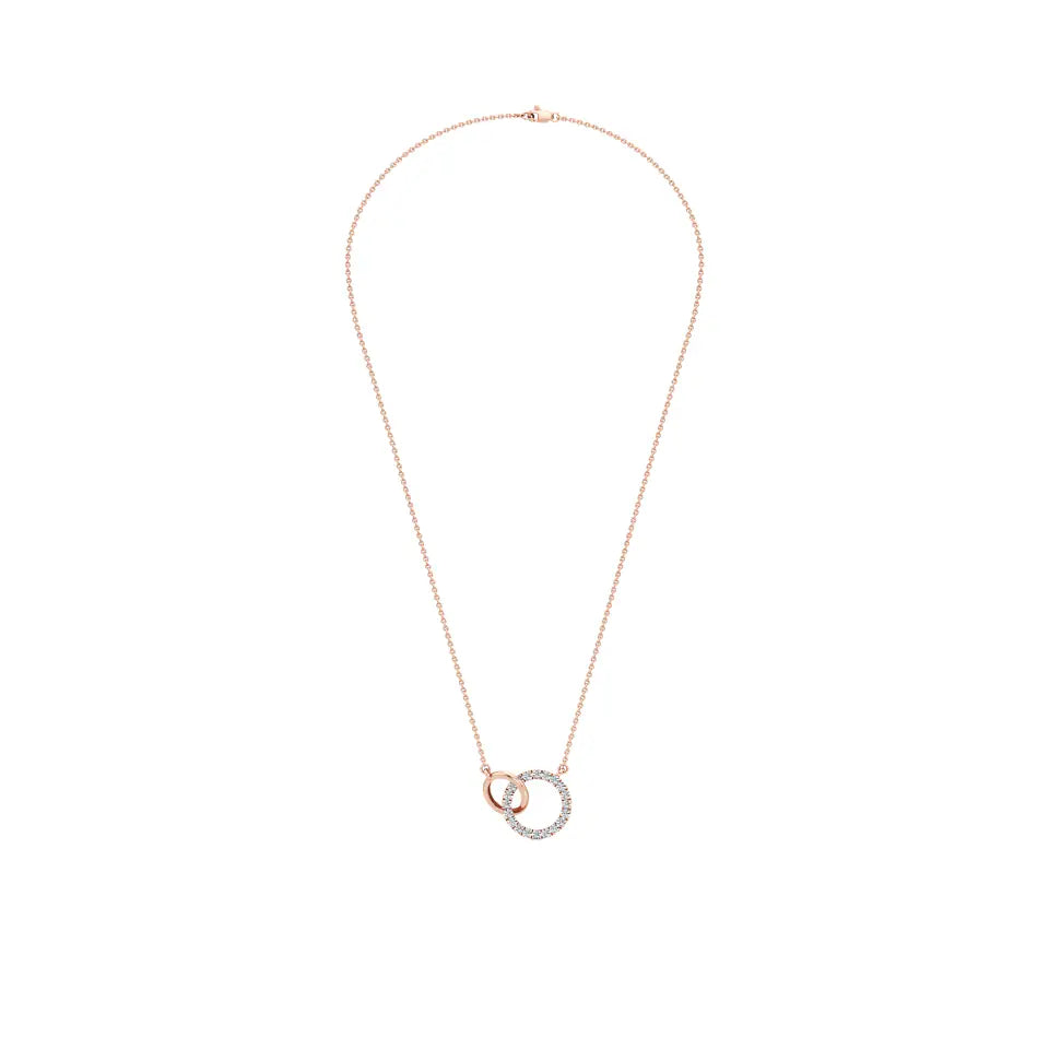 Interlinked Circles Love Diamond Pendant