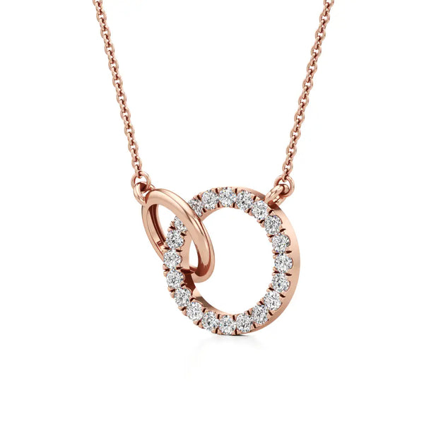 Interlinked Circles Love Diamond Pendant