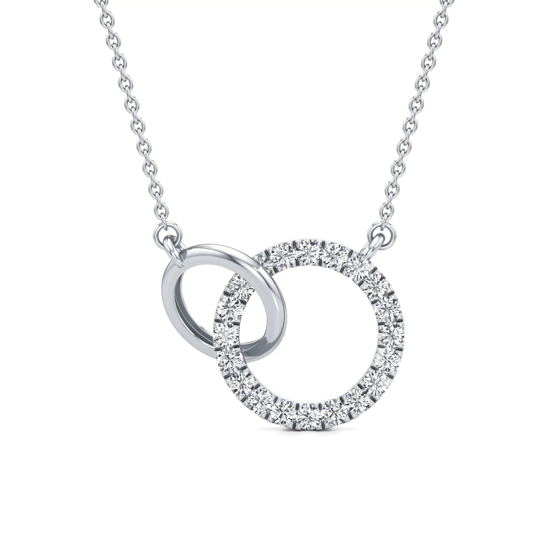 Interlinked Circles Love Diamond Pendant