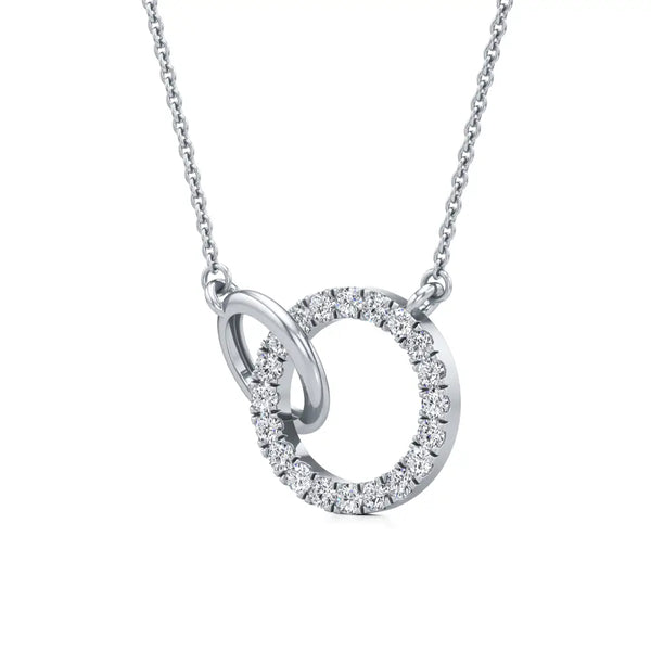Interlinked Circles Love Diamond Pendant