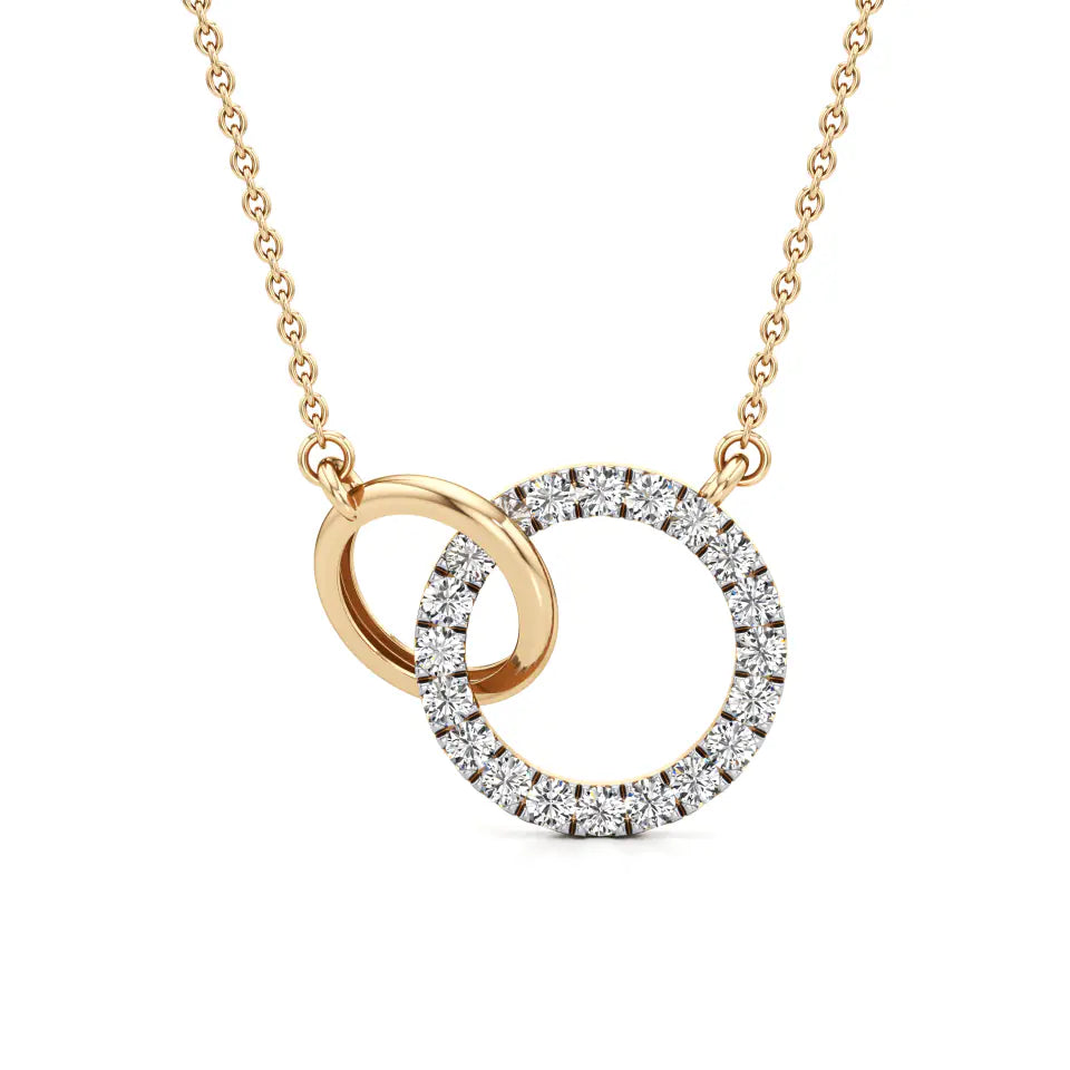 Interlinked Circles Love Diamond Pendant