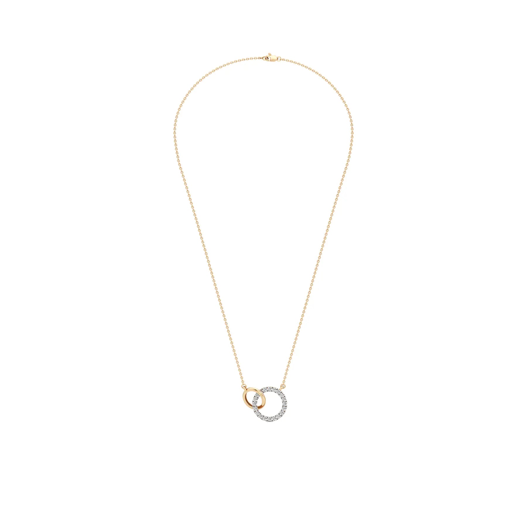Interlinked Circles Love Diamond Pendant