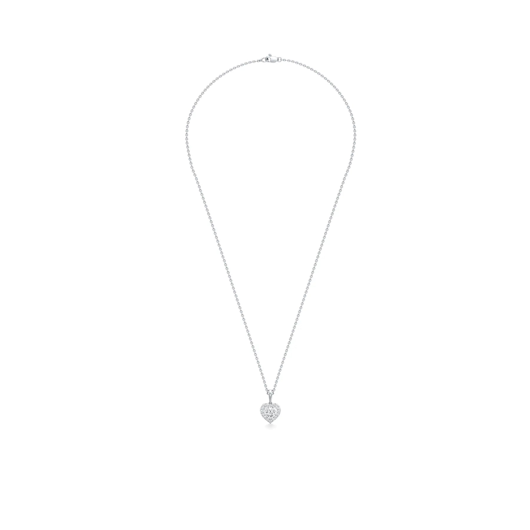 Bold Heart Solitaire Diamond Pendant