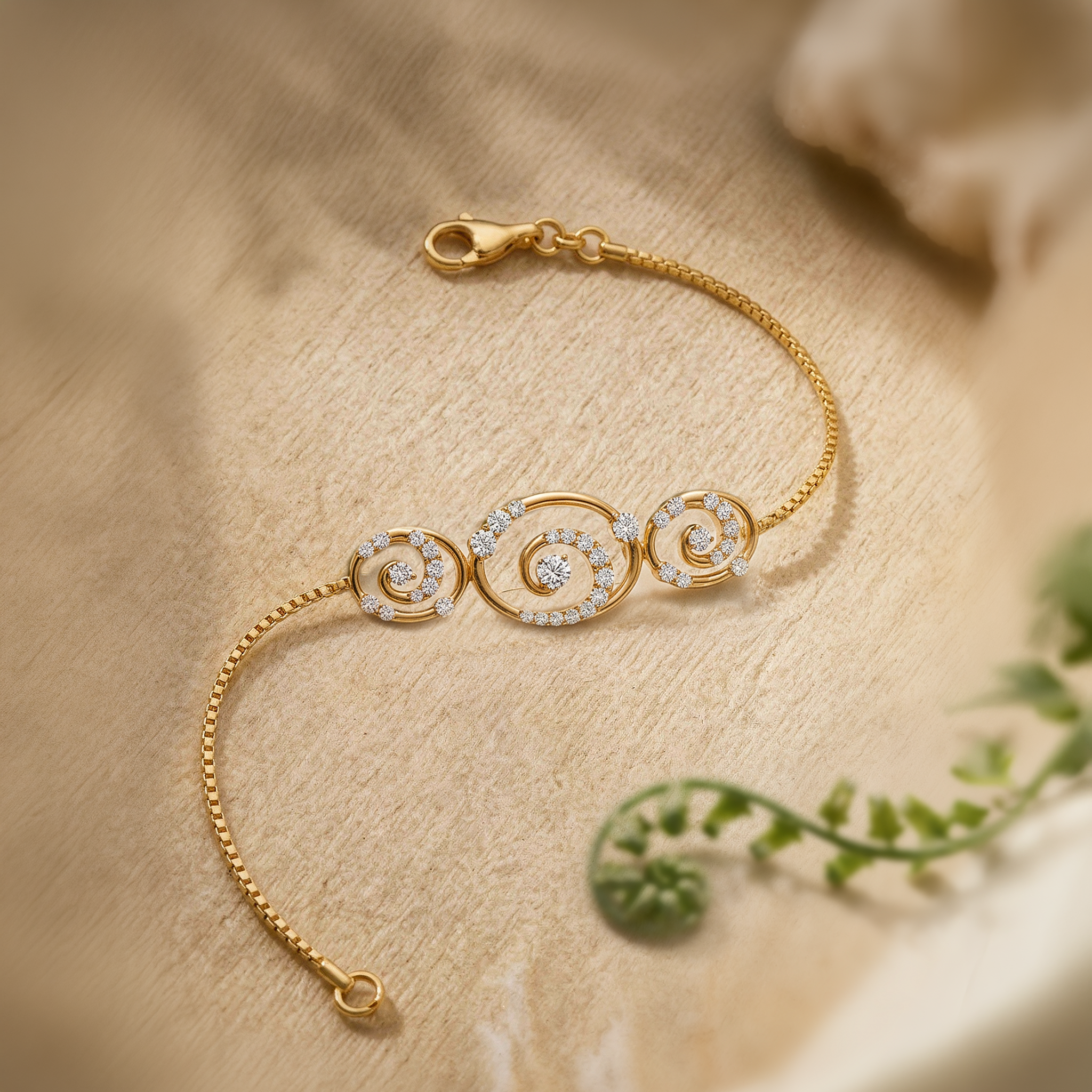 Spiral Reverie Diamond Bracelet