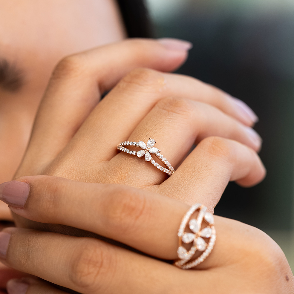 Marquise Cluster Diamond Ring