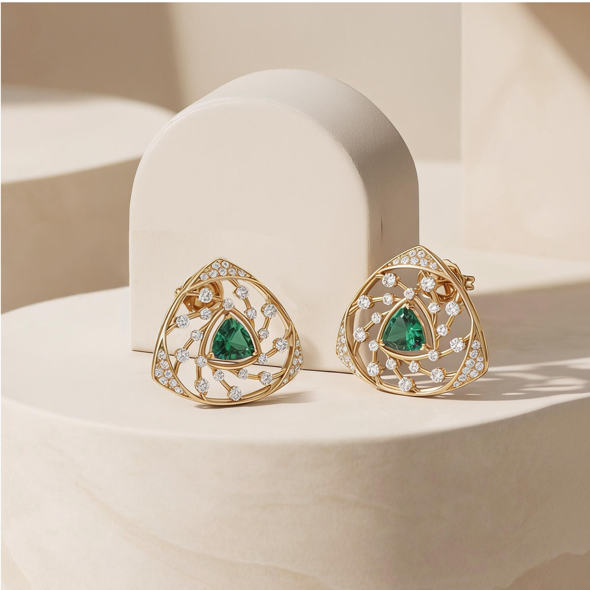 Whirlpool Grace Diamond Stud Earrings