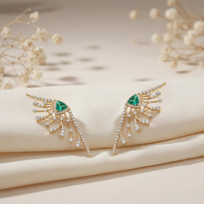 Flowy Butterfly Diamond Earrings