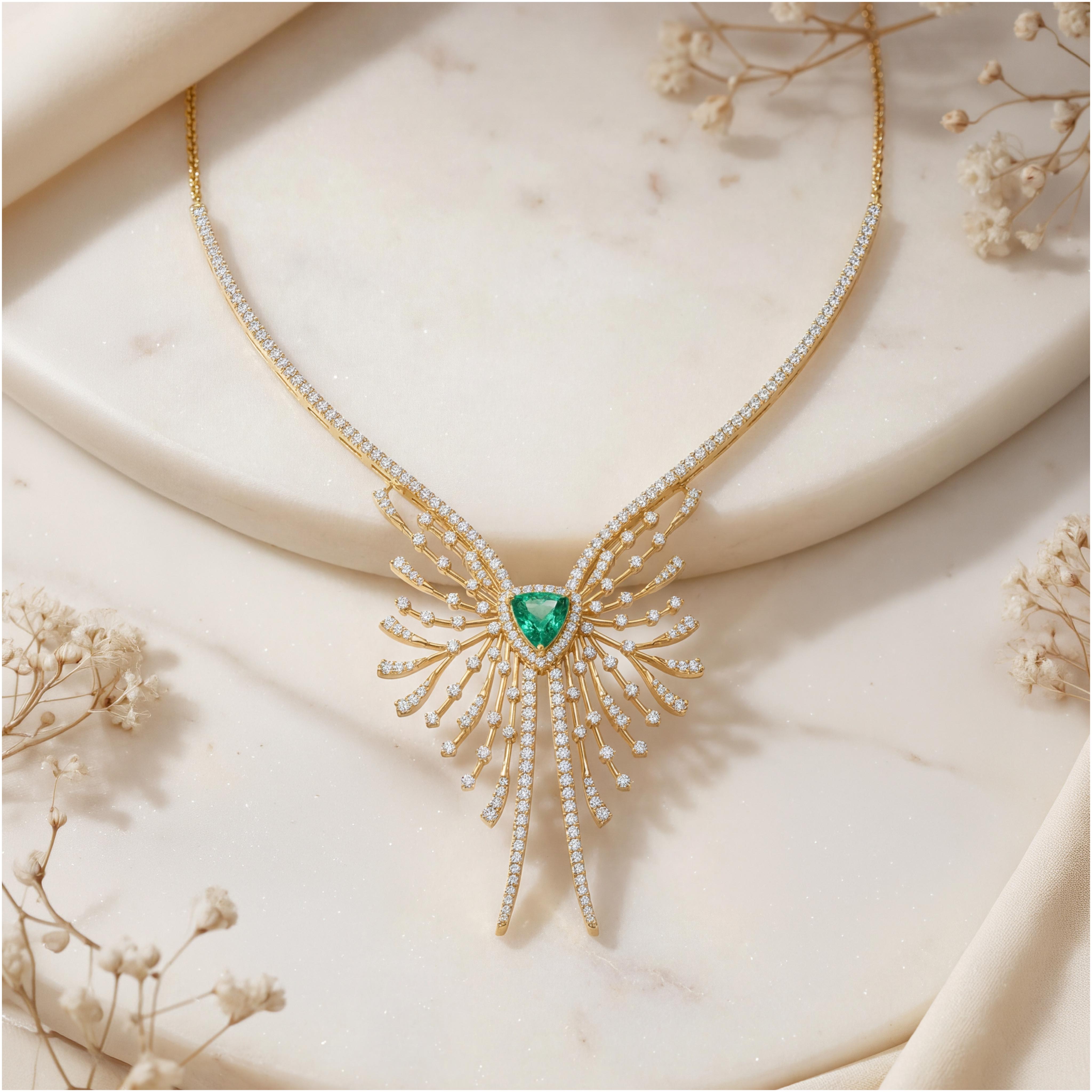 Flowy Butterfly Diamond Necklace