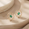 Spiral Loop Diamond Earrings