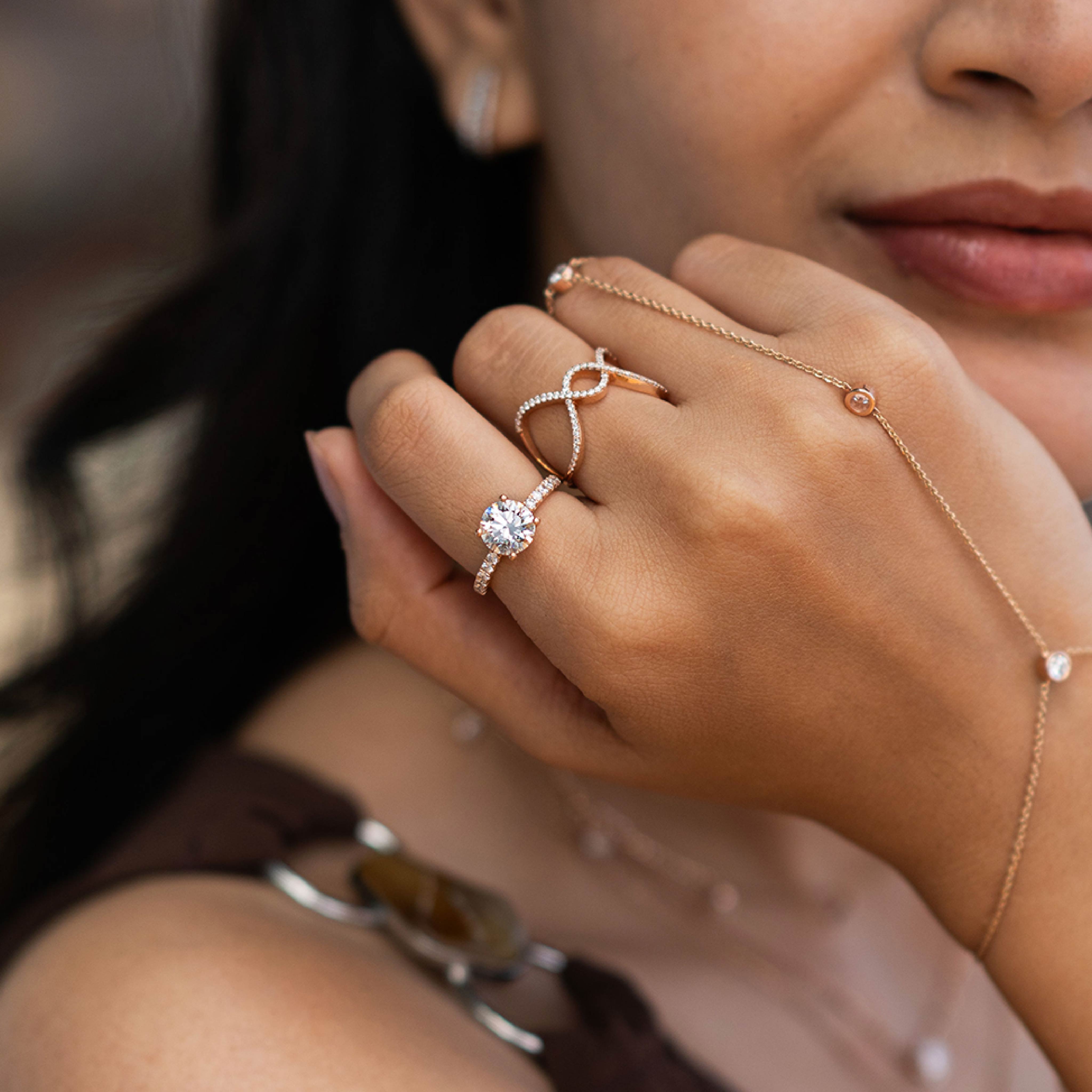 Elevated Solitaire Diamond Ring