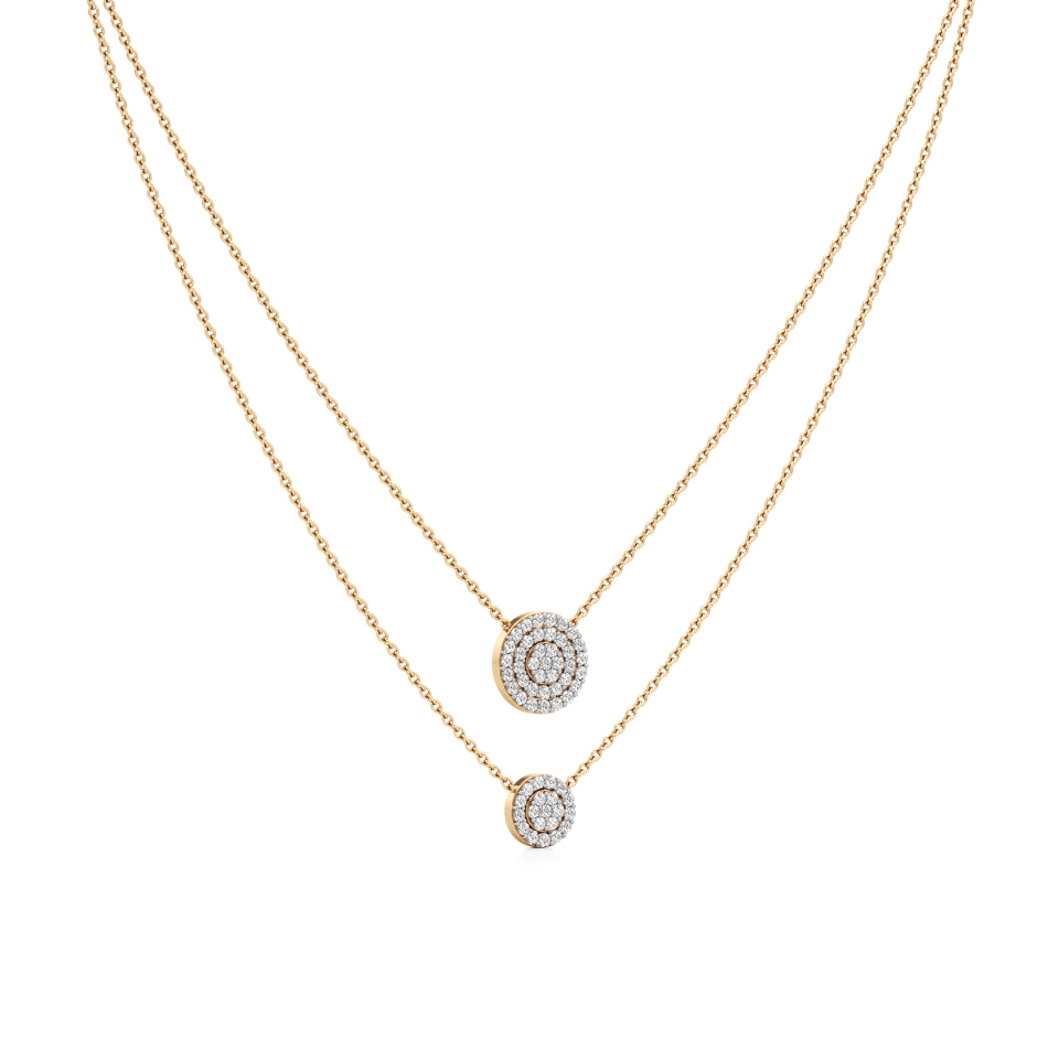 Multi-layered Pave Diamond Necklace