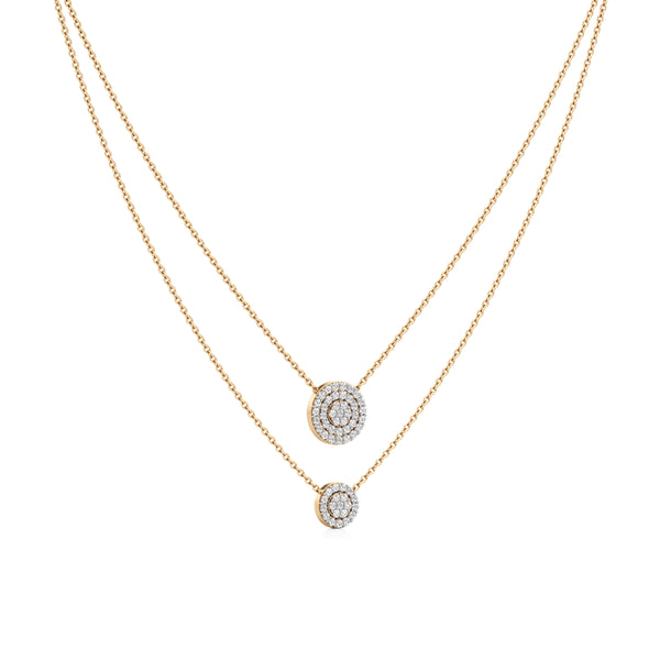 Multi-layered Pave Diamond Necklace