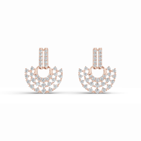 Diamond Crescent Earrings