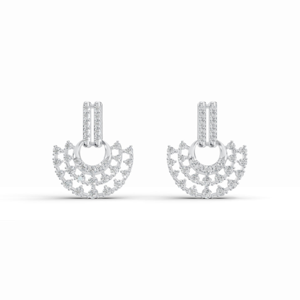 Diamond Crescent Earrings