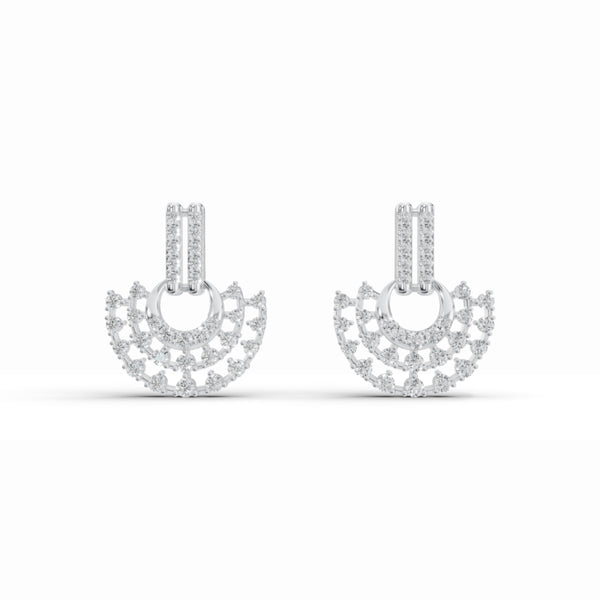 Diamond Crescent Earrings