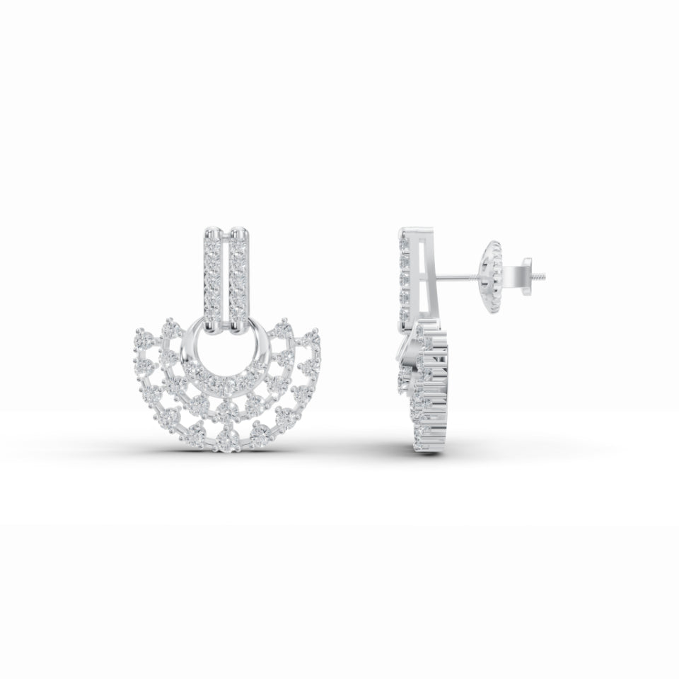 Diamond Crescent Earrings