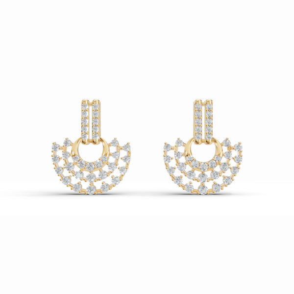 Diamond Crescent Earrings