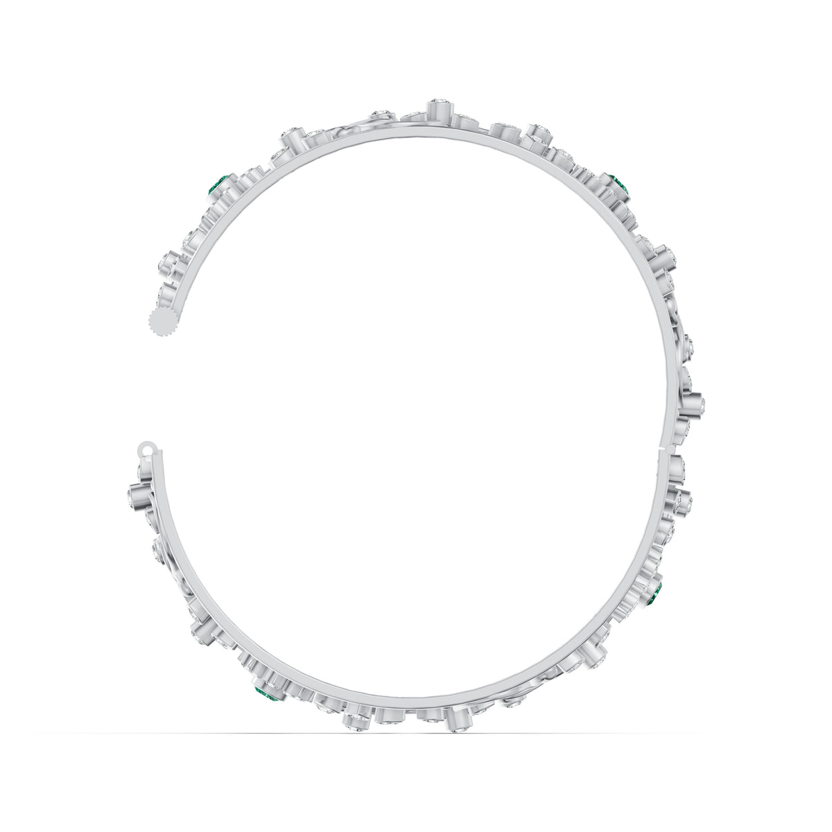 Emerald Bloom Diamond Bangle