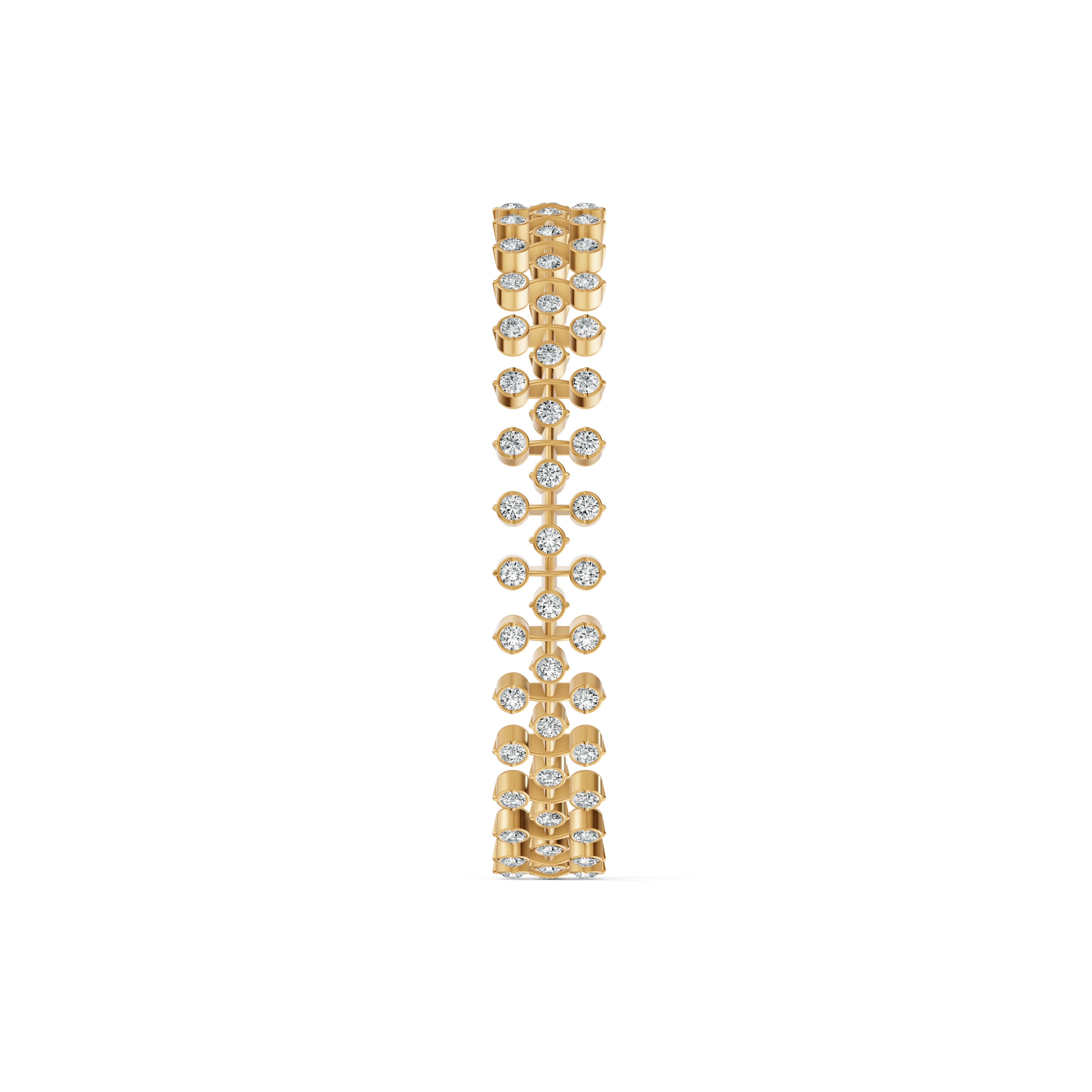 Floral Link Diamond Bangle